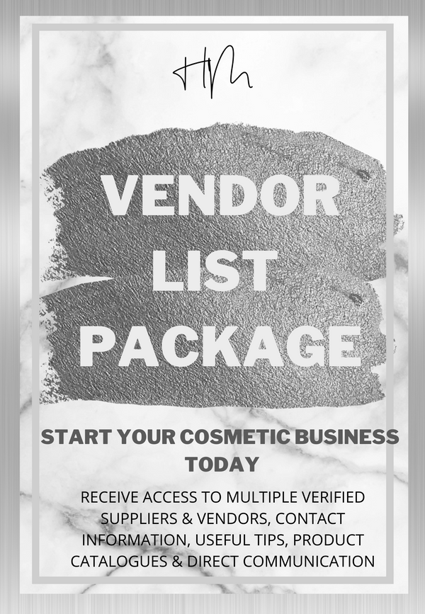 cosmetic vendor list